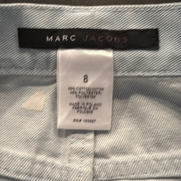 Marc Jacob’s skirt  light blue denim skirt with rainbows on the pockets SZ 8 - Picture 4 of 4